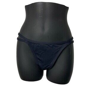 Andie Swim X Demi Moore The Cannes Bikini Bottom Women's Size Large Black New!